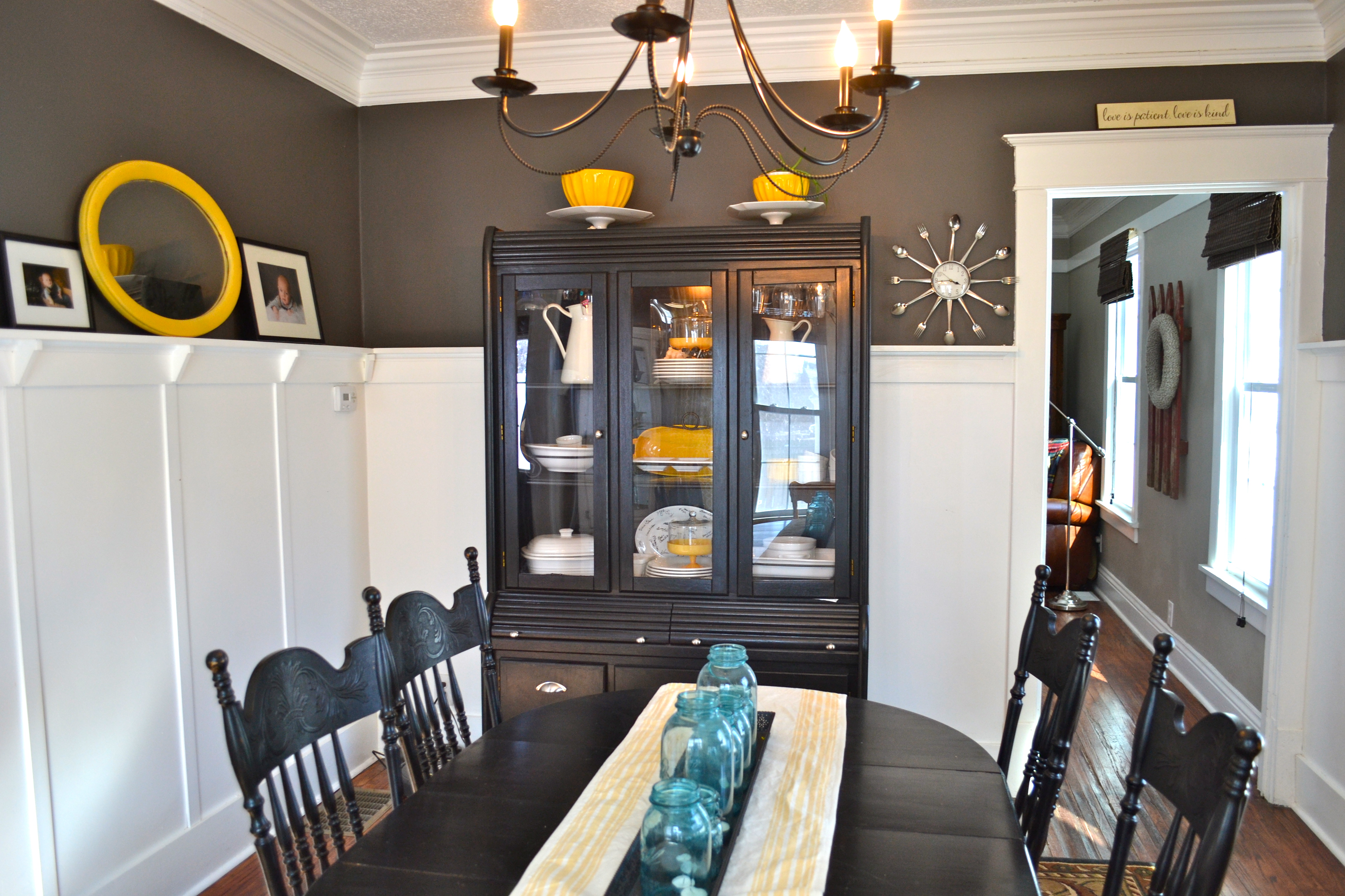 Painting A Dining Room Table Grey, Painting Dining Room Chairs Black