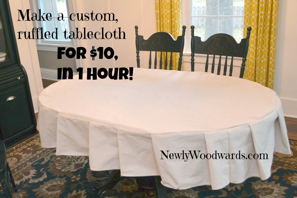 Ruffled tablecloth custom DIY
