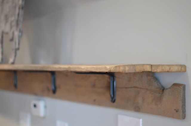DIY barnwood shelf with brackets4