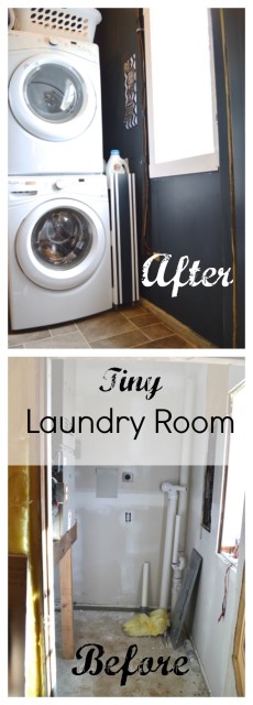 tiny laundry room before and after