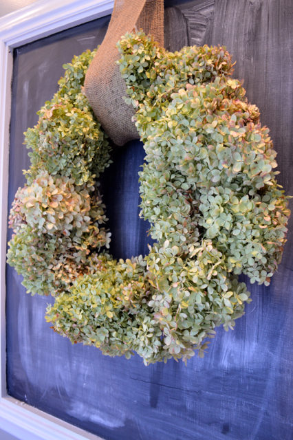 Make a DIY hydrangea wreath for $4