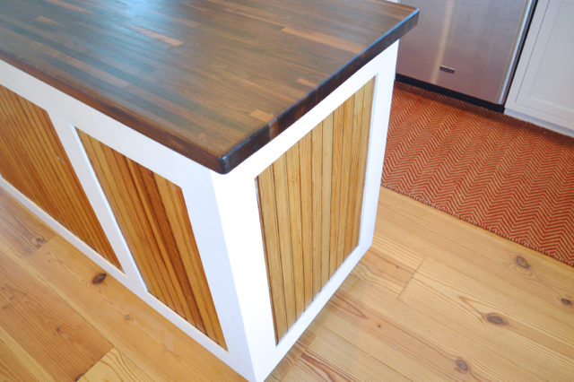 It's easy to finish a butcher block island with pure tung oil - a food safe wood sealer