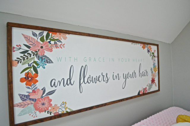 A pretty and practical changing table - inspiration for a small nursery