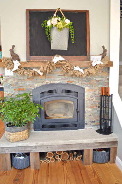 An easy spring mantel and living room tour