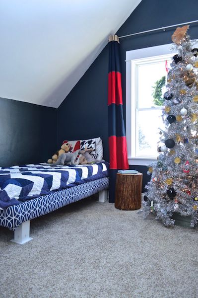 Kids love decorating their rooms for Christmas.